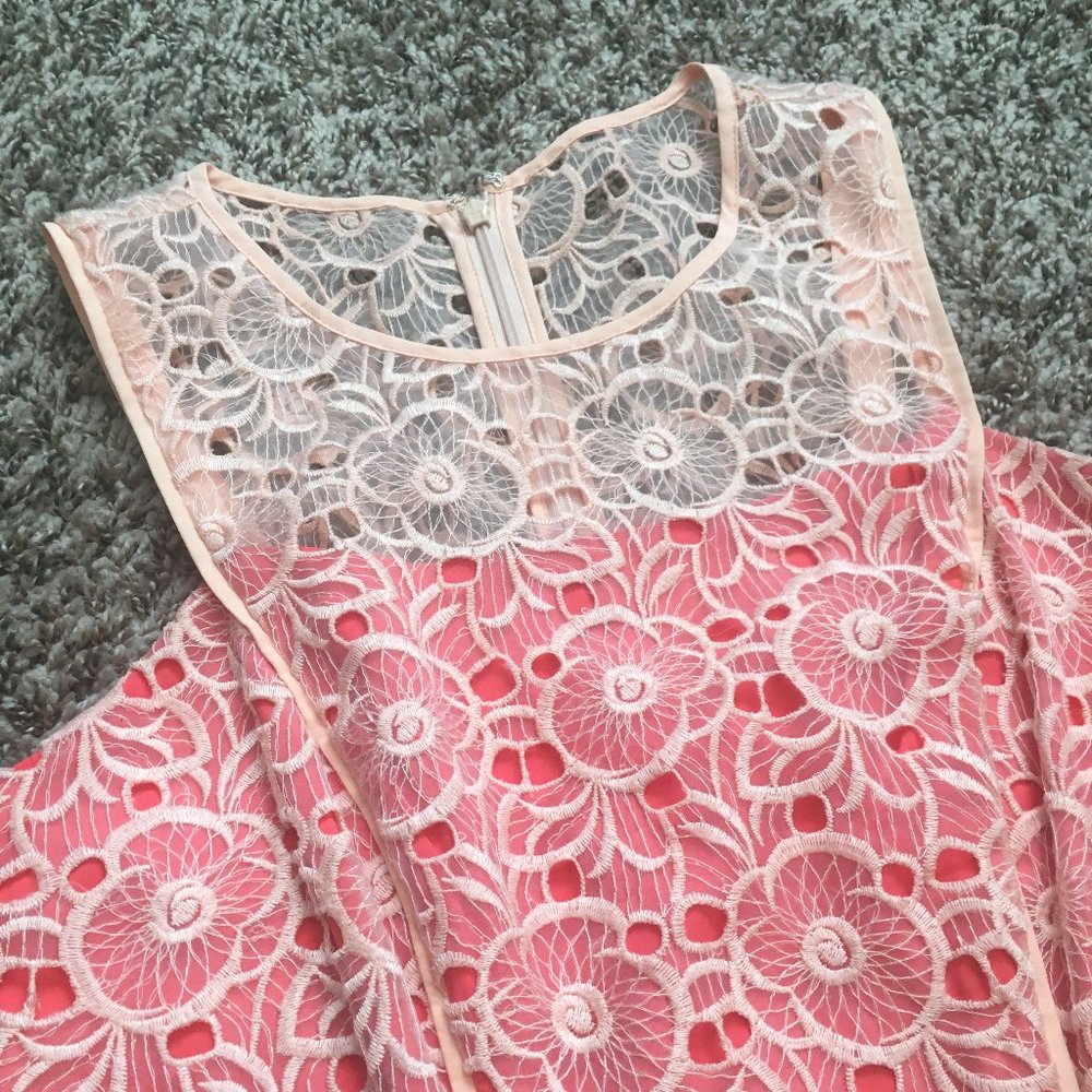 Beautifully Detailed flower overlay dress - Picture 4 of 7